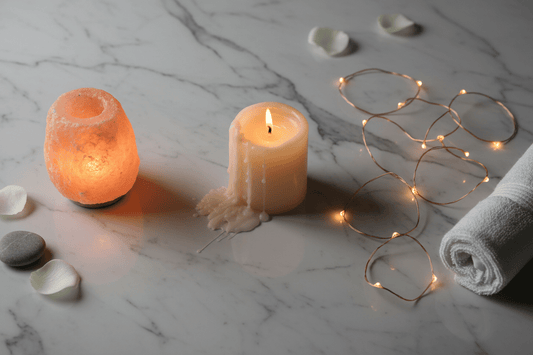 Candle vs. Salt Lamp vs. String Lights: What Actually Kills Overhead Lighting - Bathwater & Beyond